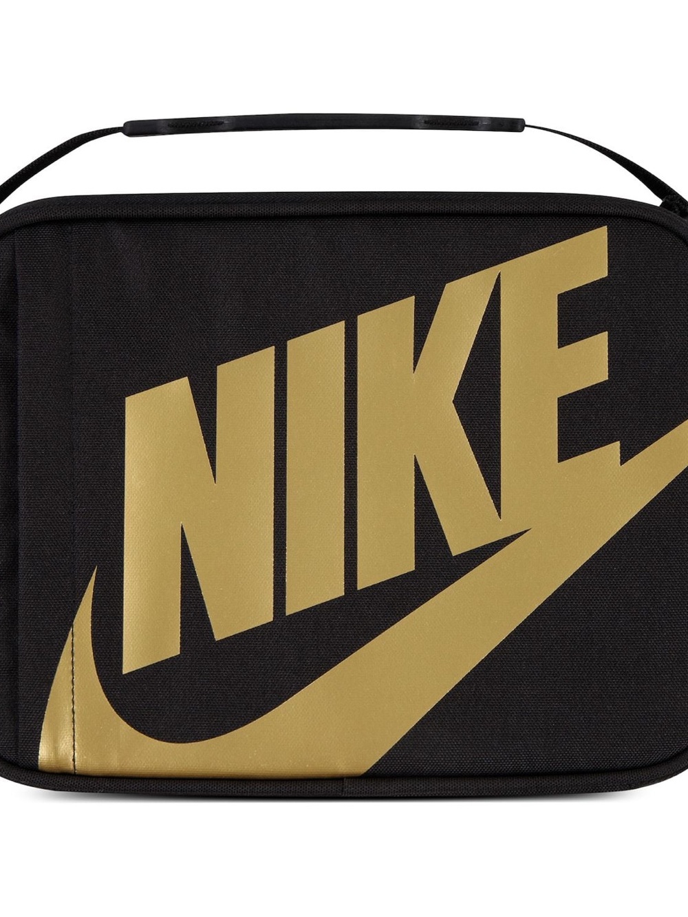 Nike Futura Fuel Pack Lunch Tote in black with gold accents